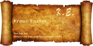 Kresz Eszter névjegykártya